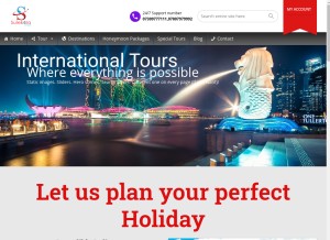 How sulekhaholidays.com looks like on a tablet such as an iPad.