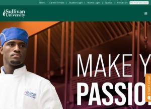 How sullivan.edu looks like on a tablet such as an iPad.