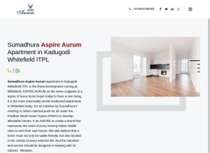 How sumadhuraaspireaurum.com looks like on a tablet such as an iPad.