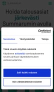 How summarum.fi looks like on a mobile device such as an iPhone.