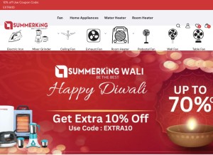 How summerkingonline.com looks like on a tablet such as an iPad.