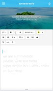 How summernote.org looks like on a mobile device such as an iPhone.