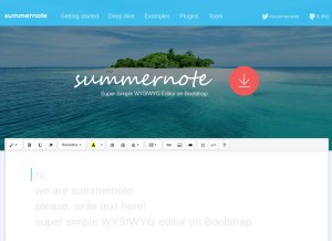 How summernote.org looks like on a tablet such as an iPad.