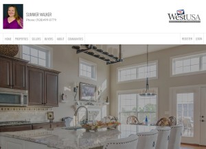 How summerwalkerrealtor.com looks like on a tablet such as an iPad.