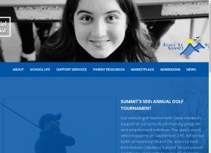 How summit-school.com looks like on a tablet such as an iPad.
