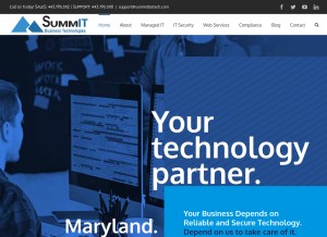 How summitbiztech.com looks like on a tablet such as an iPad.