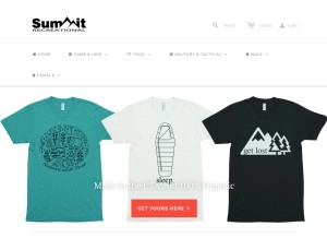 How summitrecreational.com looks like on a tablet such as an iPad.