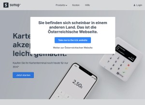 How sumup.net looks like on a tablet such as an iPad.