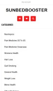 How sunbedbooster.com looks like on a mobile device such as an iPhone.