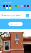 How suncityvillas.com looks like on a mobile device such as an iPhone.