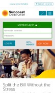 How suncoastcreditunion.com looks like on a mobile device such as an iPhone.