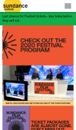 How sundance.org looks like on a mobile device such as an iPhone.