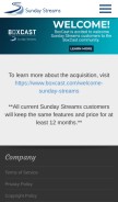 How sundaystreams.com looks like on a mobile device such as an iPhone.