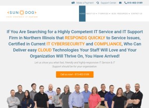 How sundogit.com looks like on a tablet such as an iPad.