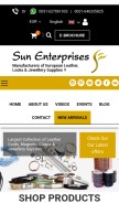 How sunenterprises.eu looks like on a mobile device such as an iPhone.