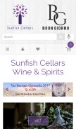 How sunfishcellars.com looks like on a mobile device such as an iPhone.