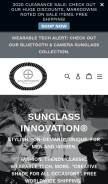 How sunglassinnovation.com looks like on a mobile device such as an iPhone.