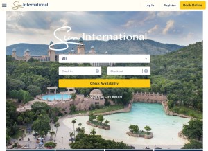 How suninternational.com looks like on a tablet such as an iPad.