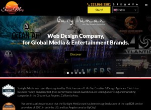 How sunlightmedia.org looks like on a tablet such as an iPad.