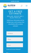 How sunlineenergy.com looks like on a mobile device such as an iPhone.
