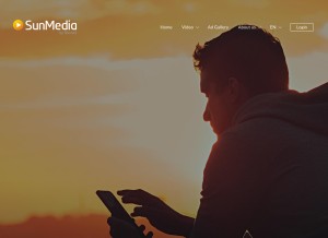 How sunmedia.tv looks like on a tablet such as an iPad.