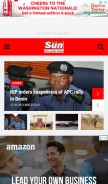 How sunnewsonline.com looks like on a mobile device such as an iPhone.