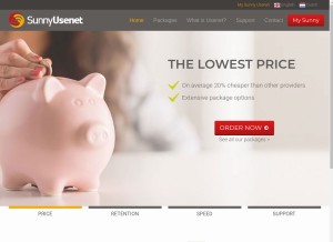 How sunnyusenet.com looks like on a tablet such as an iPad.