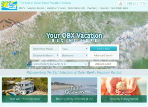 How sunrealtync.com looks like on a tablet such as an iPad.