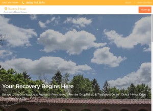 How sunrisehouse.com looks like on a tablet such as an iPad.