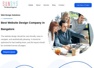 How sunsys.in looks like on a tablet such as an iPad.