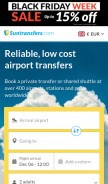 How suntransfers.com looks like on a mobile device such as an iPhone.