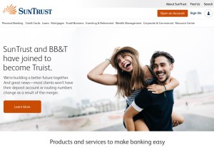 How suntrust.com looks like on a tablet such as an iPad.
