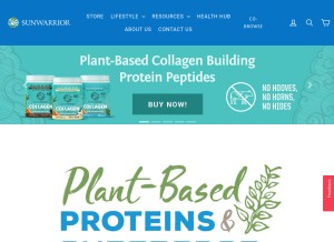 How sunwarrior.com looks like on a tablet such as an iPad.