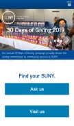 How suny.edu looks like on a mobile device such as an iPhone.