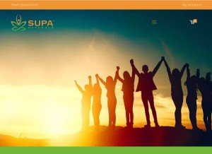 How supanaturals.com looks like on a tablet such as an iPad.