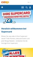 How supercard.ch looks like on a mobile device such as an iPhone.