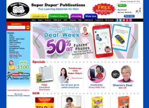 How superduperinc.com looks like on a tablet such as an iPad.