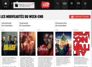 How superecran.com looks like on a tablet such as an iPad.