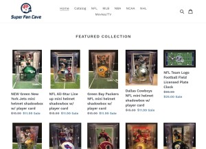 How superfancave.com looks like on a tablet such as an iPad.