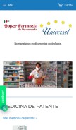How superfarmaciauniversal.com looks like on a mobile device such as an iPhone.
