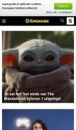 How superguide.nl looks like on a mobile device such as an iPhone.