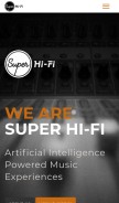 How superhifi.com looks like on a mobile device such as an iPhone.