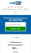 How superhost.pl looks like on a mobile device such as an iPhone.