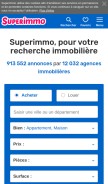 How superimmo.com looks like on a mobile device such as an iPhone.