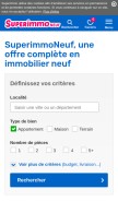 How superimmoneuf.com looks like on a mobile device such as an iPhone.