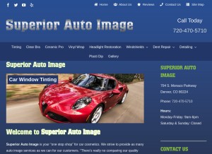 How superiorautoimage.com looks like on a tablet such as an iPad.