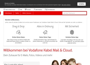 How superkabel.de looks like on a tablet such as an iPad.