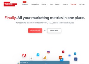 How supermetrics.com looks like on a tablet such as an iPad.