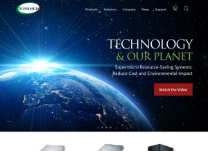 How supermicro.com looks like on a tablet such as an iPad.