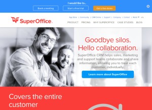 How superoffice.com looks like on a tablet such as an iPad.